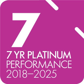 7 Year Platinum Performance 2018 - 2025 logo