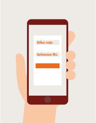 An illustration of accessing personal details on the app.