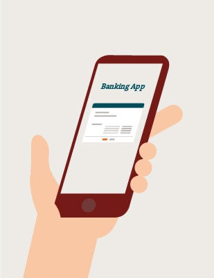 An illustration of the banking app.
