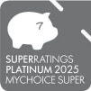 Super Ratings Platinum MyChoice Super 2025 logo